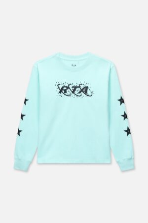 KIDS HOLLIS LONG SLEEVE TEE | TURQUOISE PLANETARY RTA