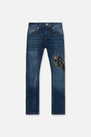 KIDS ANDERSON SKINNY JEAN | NAVY STORM OG PATCH