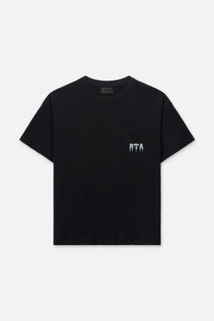BASTIEN POCKET TEE | BLACK SPIKED R