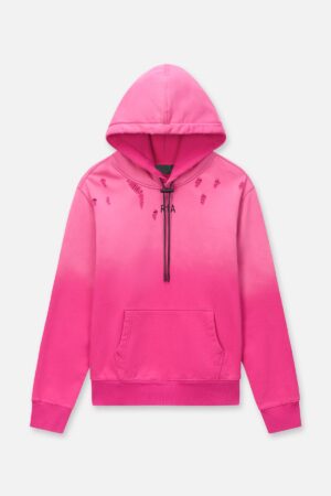 DION DISTRESSED HOODIE | VINTAGE FUCHSIA