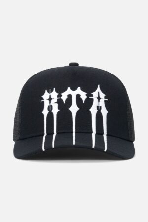 GIDEON TRUCKER HAT | BLACK SPIKED RTA