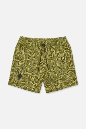 CLYDE ELASTICATED SHORT | BLACK TOPOGRAPHY