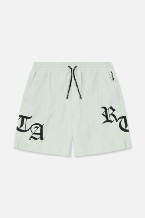 MARK SWIM TRUNK | LIGHT TEAL OLD ENGLISH RTA
