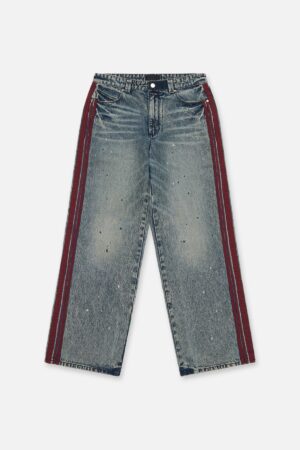 FRANCO WIDE LEG JEAN | MARINE PAINT STRIPE