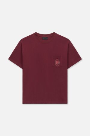 BASTIEN POCKET TEE | BURGUNDY BALL PRINT