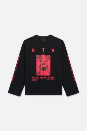 MARCEAU OVERSIZED LONG SLEEVE TEE | BLACK PAYDAY