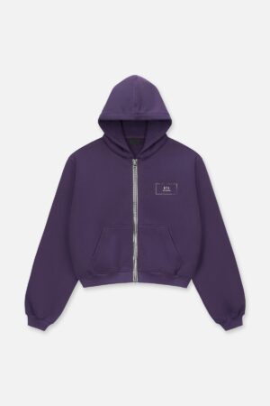 KAEN CROPPED ZIP UP HOODIE | GRAPE CURVA ULTRA