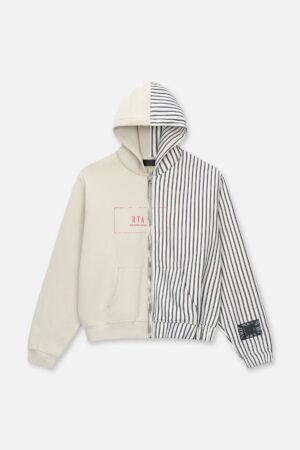 RIKO HALF ZIP UP | GREY STRIPE COMBO