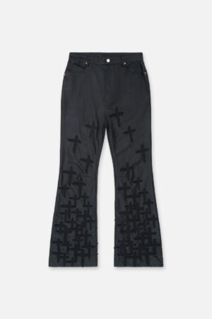 MAEL SLIM FLARE JEAN | BLACK DESCENDING CROSS