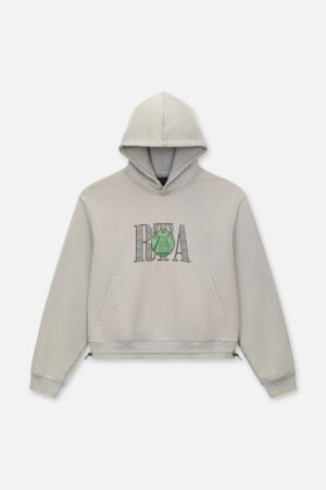 KAM CROPPED OVERSIZED HOODIE | DUSTED GREY MONEY STAMP