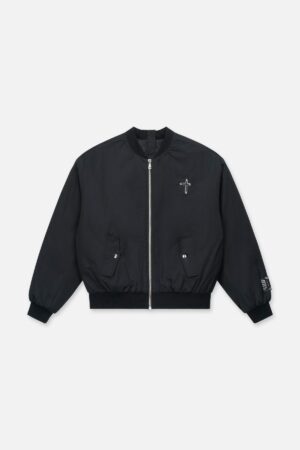 ROWAN HALF BOMBER | BLACK