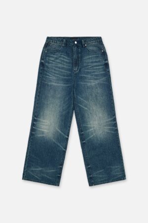 FRANCO WIDE LEG STUDDED JEAN | DEEP SEA DRIFT CRYSTAL
