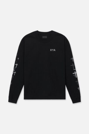 LAWRENCE LONG SLEEVE TEE | BLACK CROSSES