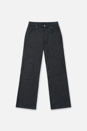 JAMIE FAUX LEATHER WIDE LEG PANT | BLACK