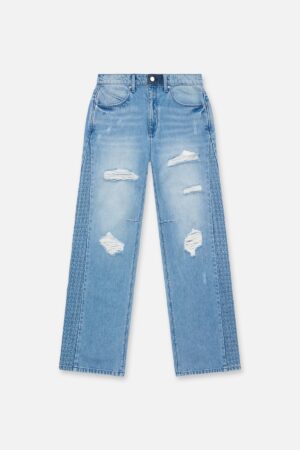 ZED STRAIGHT LEG JEAN | GLACIER BLUE 3D CROSS