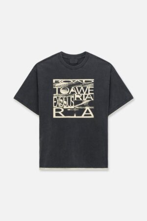 ELIAN DOUBLE LAYERED TEE | BLACK EXODUS