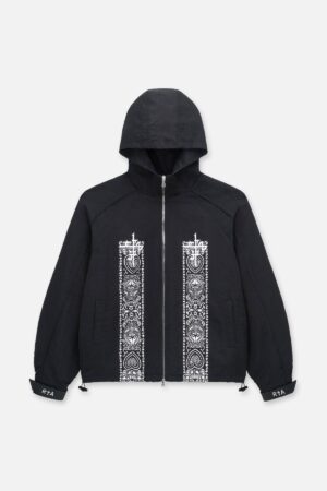ZAYDEN WINDBREAKER JACKET | BLACK PAISLEY