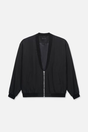 LEONARD BOMBER JACKET | BLACK AMERICAN FLAG