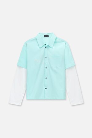ERIK DOUBLE LAYERED SHIRT | BLUE LIGHT RTA FLAG