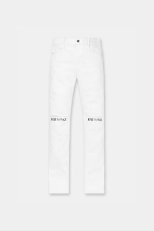 BRYANT SKINNY JEAN | WHITE REST IN PEACE