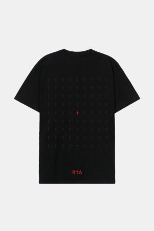 LIAM TEE | BLACK RED RIP CROSS