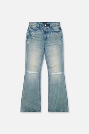 MAEL FLARE RIPPED JEAN | MUDDY SKY