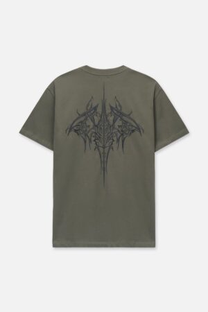 COLIN OVERSIZED SHORT SLEEVE TEE | OLIVE RTA SIGILISM