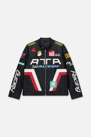 KALIX FAUX LEATHER MOTO JACKET | BLACK MOTORSPORTS