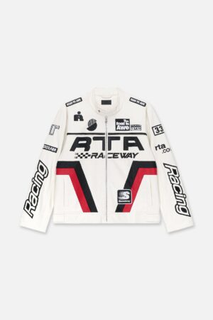 KALIX FAUX LEATHER MOTO JACKET | WHITE MOTORSPORTS