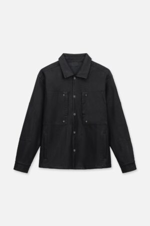 FISHER FAUX LEATHER JACKET | BLACK