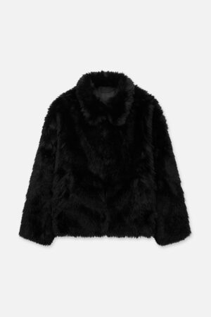 THIAGO FAUX FUR JACKET | BLACK