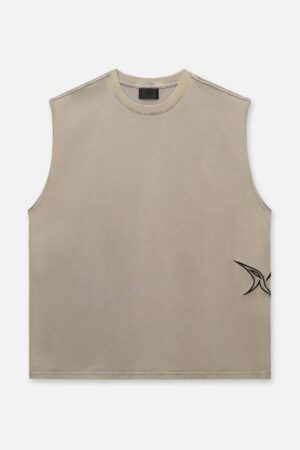 TERRY MUSCLE TEE | SAND WESTERN