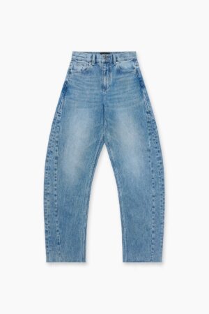 PENELOPE BARREL LEG JEAN | MEDIUM WASH