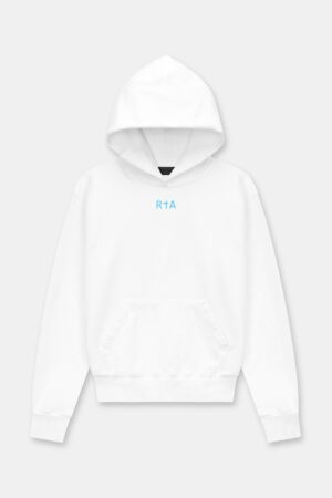 NASH HOODIE | WHITE BLUE FRONT SMALL LOGO
